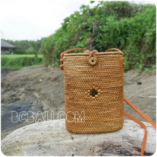 bucket sling bags full handwoven rattan grass handmade